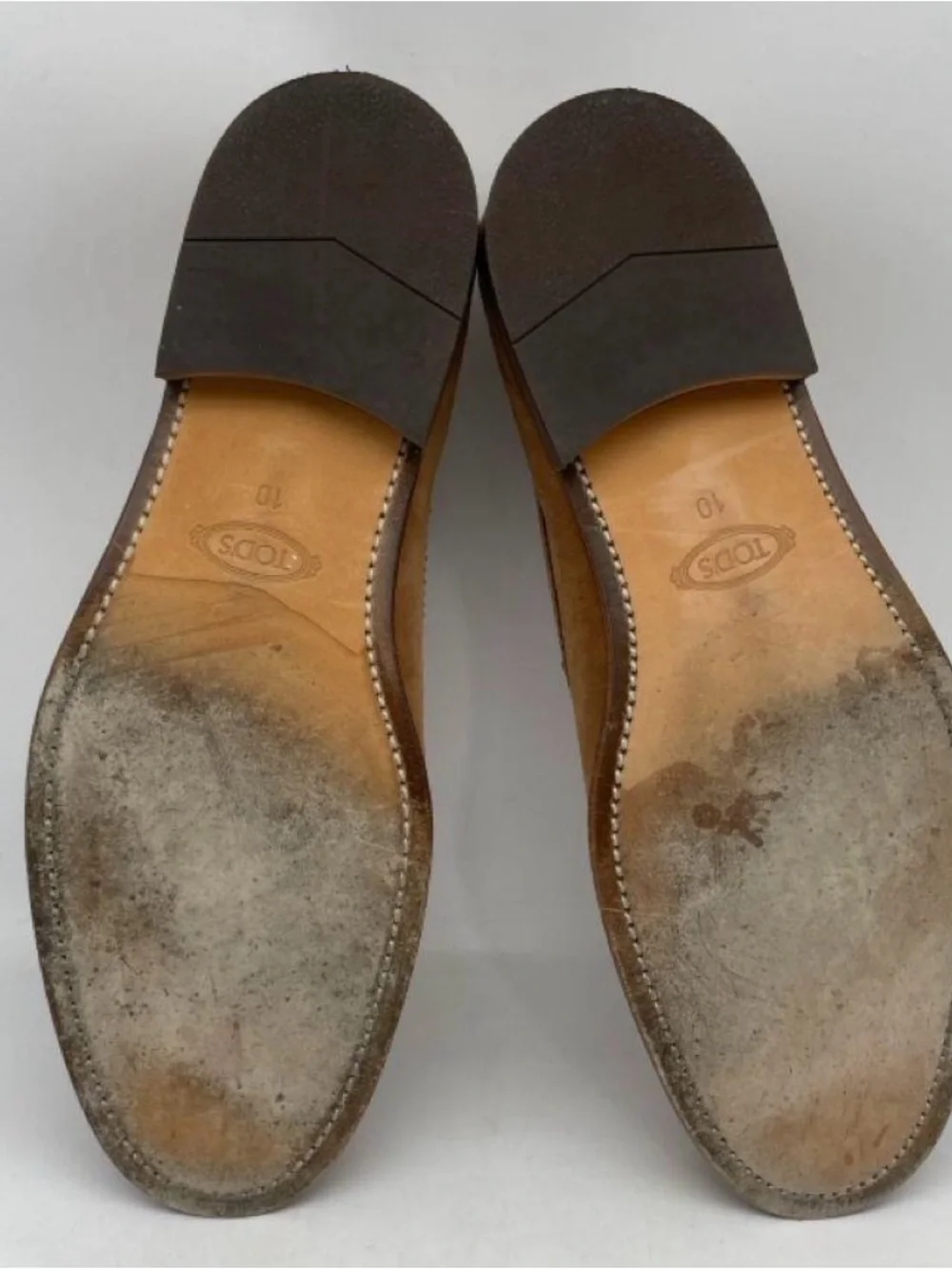 Tod's Suede Penny Loafers in Tan Brown